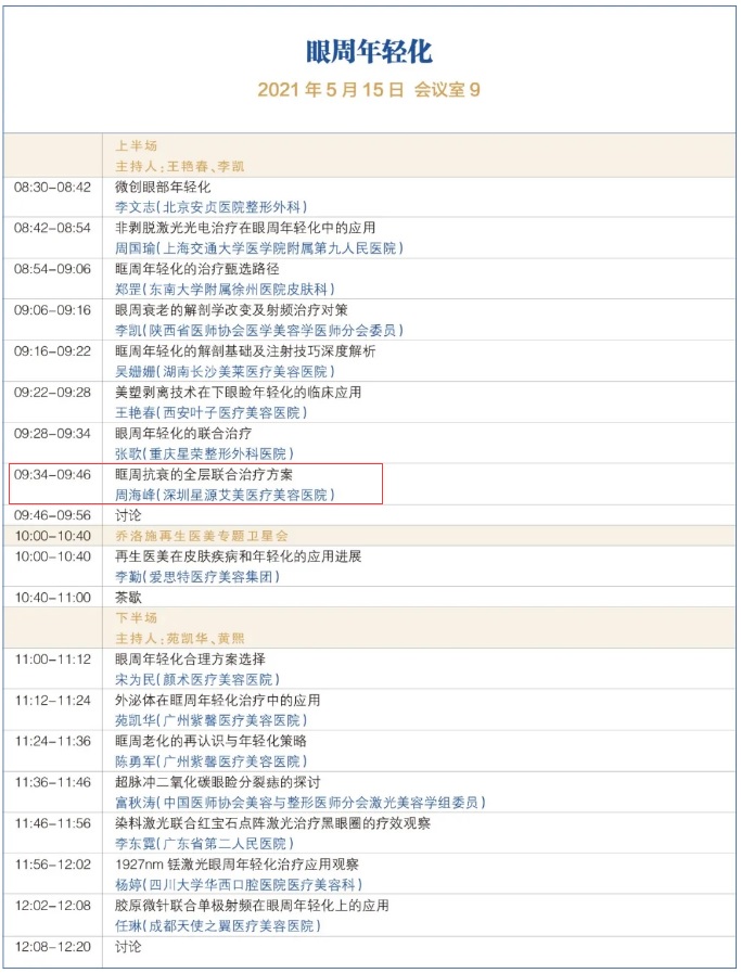 周海峰院长分享眶周抗衰的全程联合治疗方案